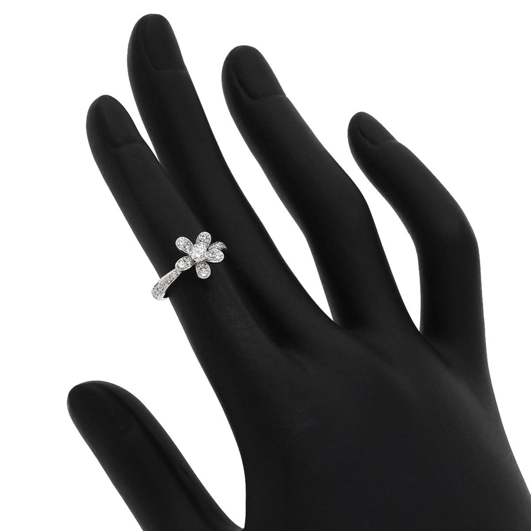 Van Cleef & Arpels Ring K18WG Silver Socrates Diamond #43 Women Used Authentic