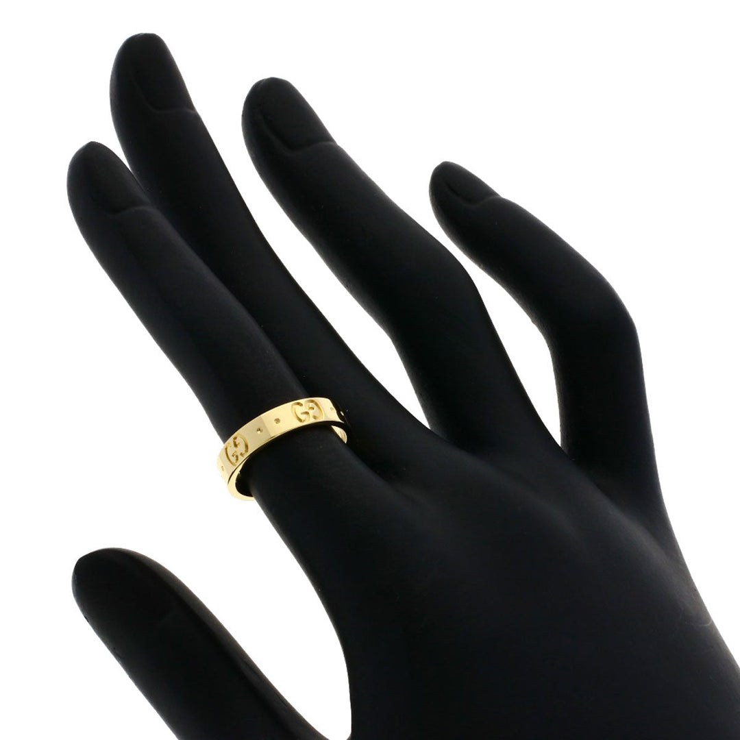 GUCCI Ring 18K Yellow Gold gold Icon # 9 Women Used Authentic