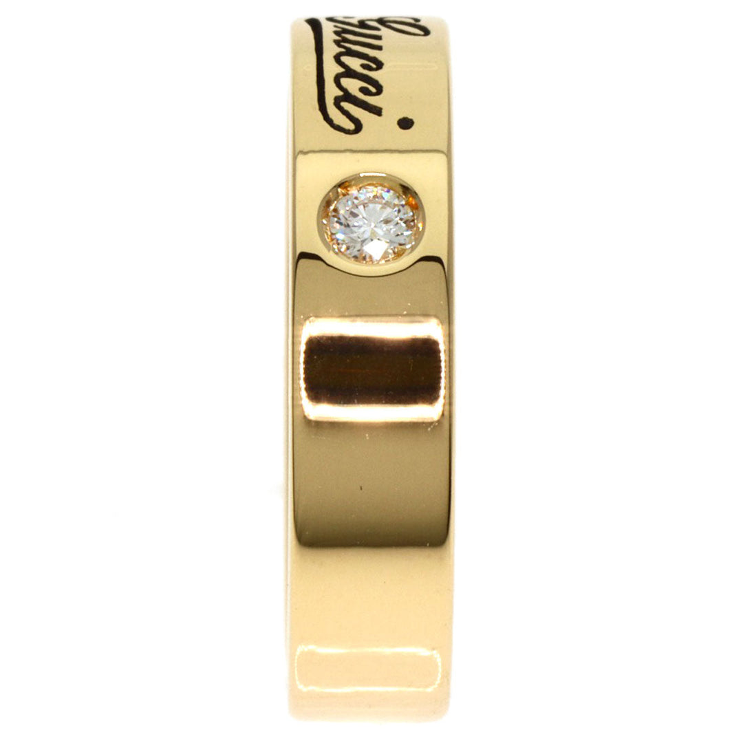 GUCCI Ring 18K Yellow Gold gold Icon Print 2P Diamond #5
