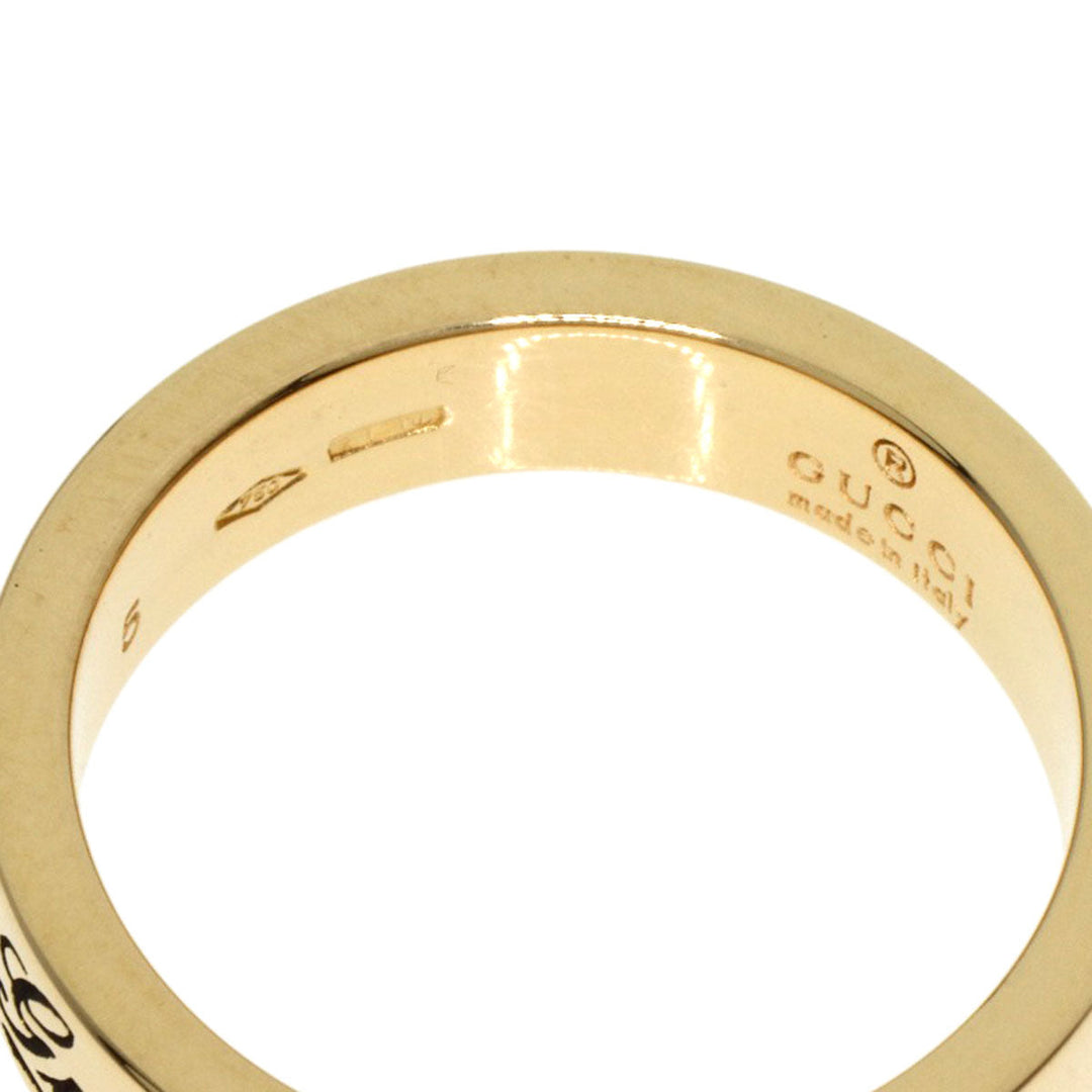 GUCCI Ring 18K Yellow Gold gold Icon Print 2P Diamond #5