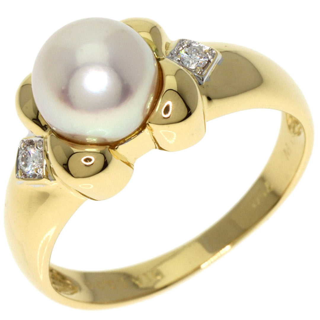 Ponte Vecchio Ring 18K Yellow Gold gold Pearl pearl diamond Women Used Authentic