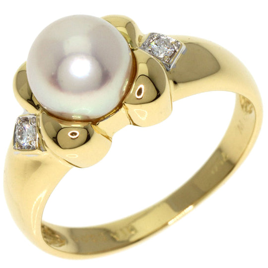Ponte Vecchio Ring 18K Yellow Gold gold Pearl pearl diamond Women Used Authentic
