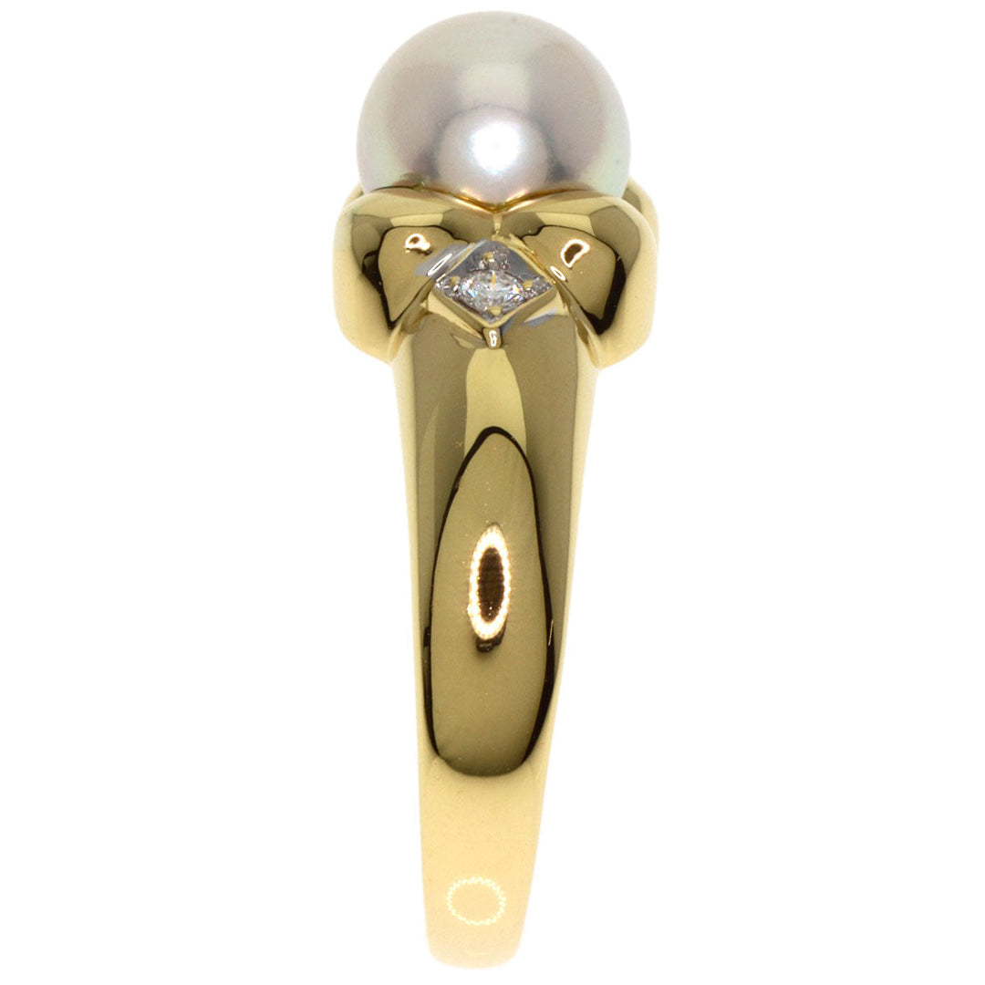 Ponte Vecchio Ring 18K Yellow Gold gold Pearl pearl diamond Women Used Authentic
