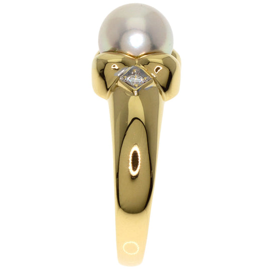 Ponte Vecchio Ring 18K Yellow Gold gold Pearl pearl diamond Women Used Authentic