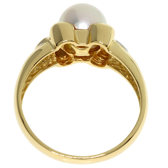 Ponte Vecchio Ring 18K Yellow Gold gold Pearl pearl diamond Women Used Authentic