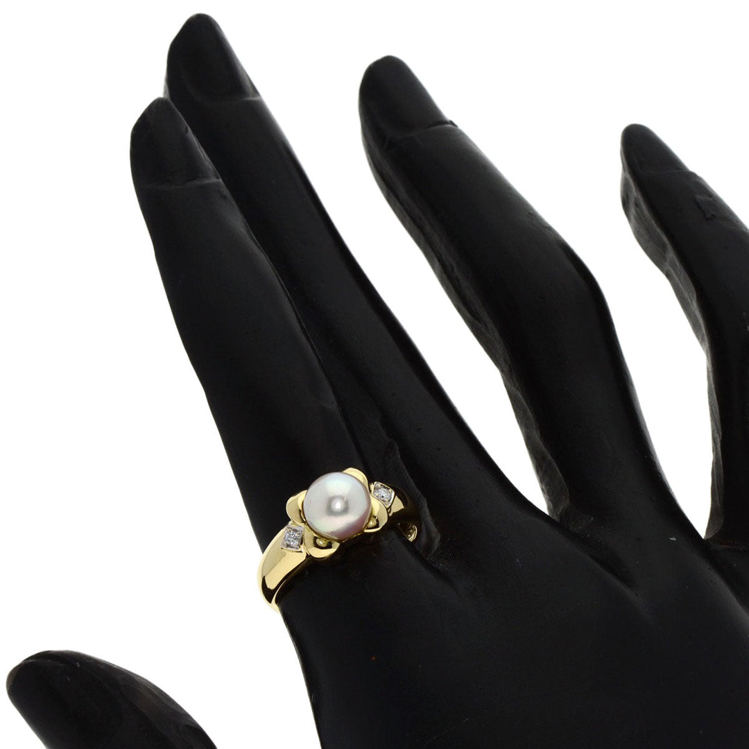 Ponte Vecchio Ring 18K Yellow Gold gold Pearl pearl diamond Women Used Authentic