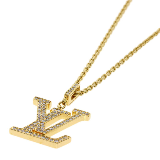 LOUIS VUITTON Necklace 18K Yellow Gold gold Pandantif logo diamond