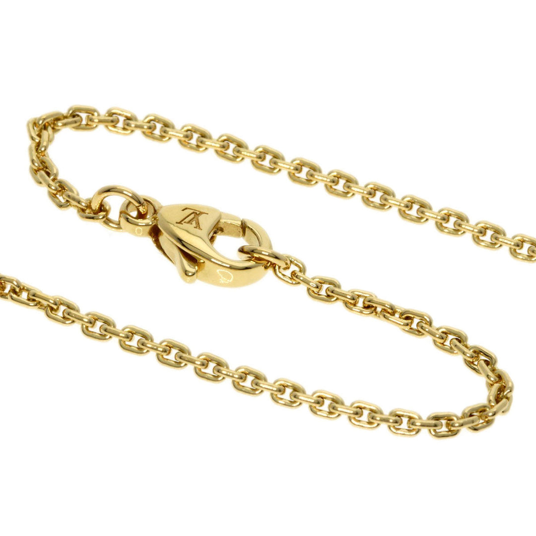LOUIS VUITTON Necklace 18K Yellow Gold gold Pandantif logo diamond