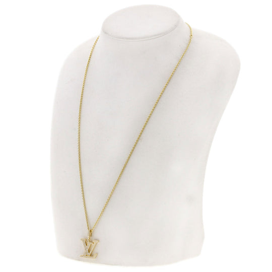 LOUIS VUITTON Necklace 18K Yellow Gold gold Pandantif logo diamond
