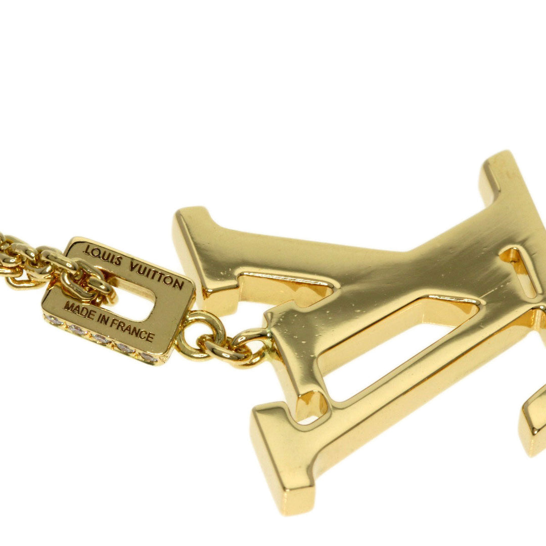 LOUIS VUITTON Necklace 18K Yellow Gold gold Pandantif logo diamond