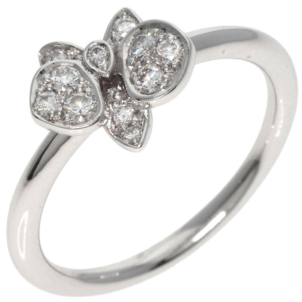 CARTIER Ring K18WG Silver Caress d'Orchidee Diamond #49