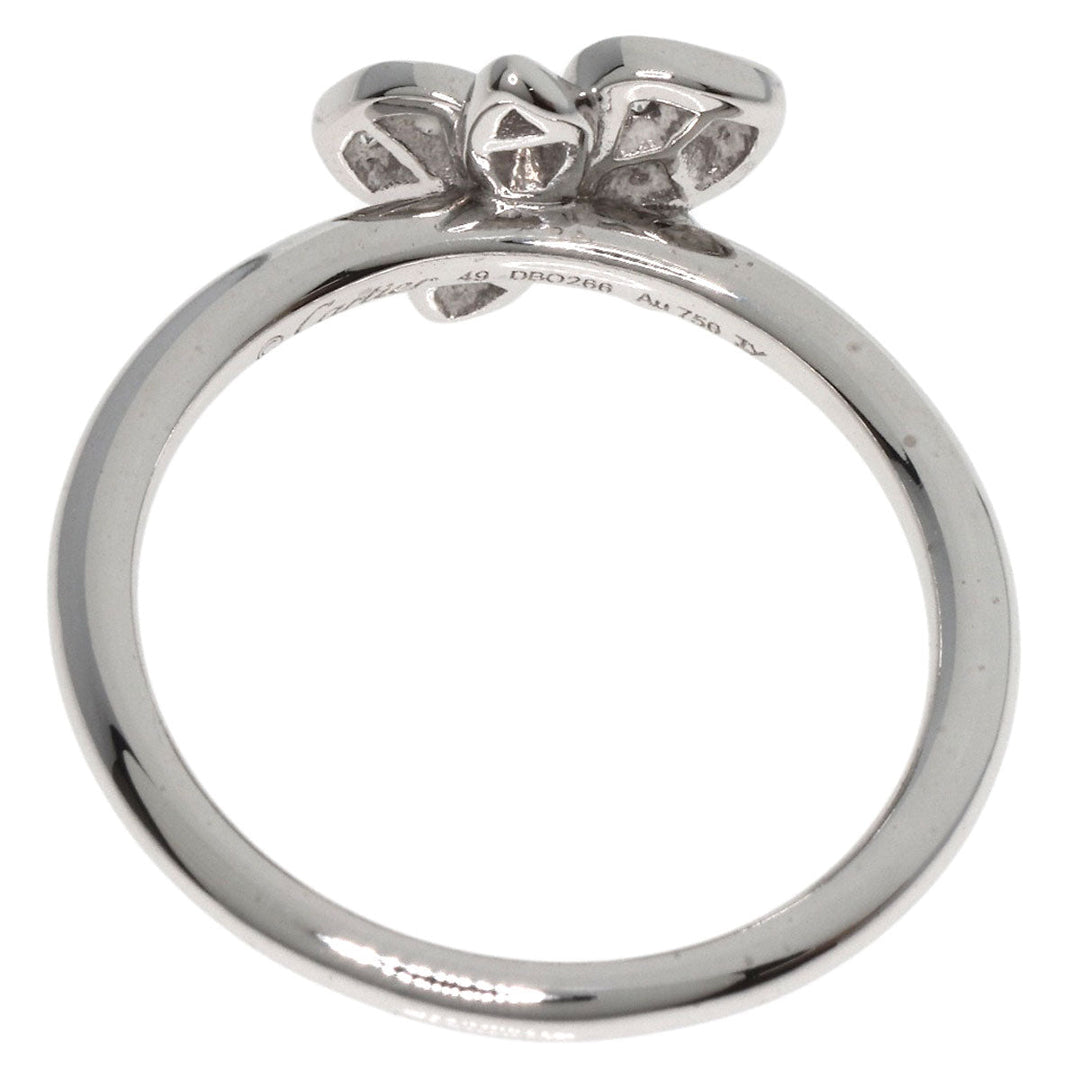 CARTIER Ring K18WG Silver Caress d'Orchidee Diamond #49