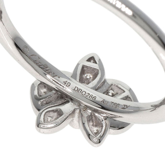 CARTIER Ring K18WG Silver Caress d'Orchidee Diamond #49
