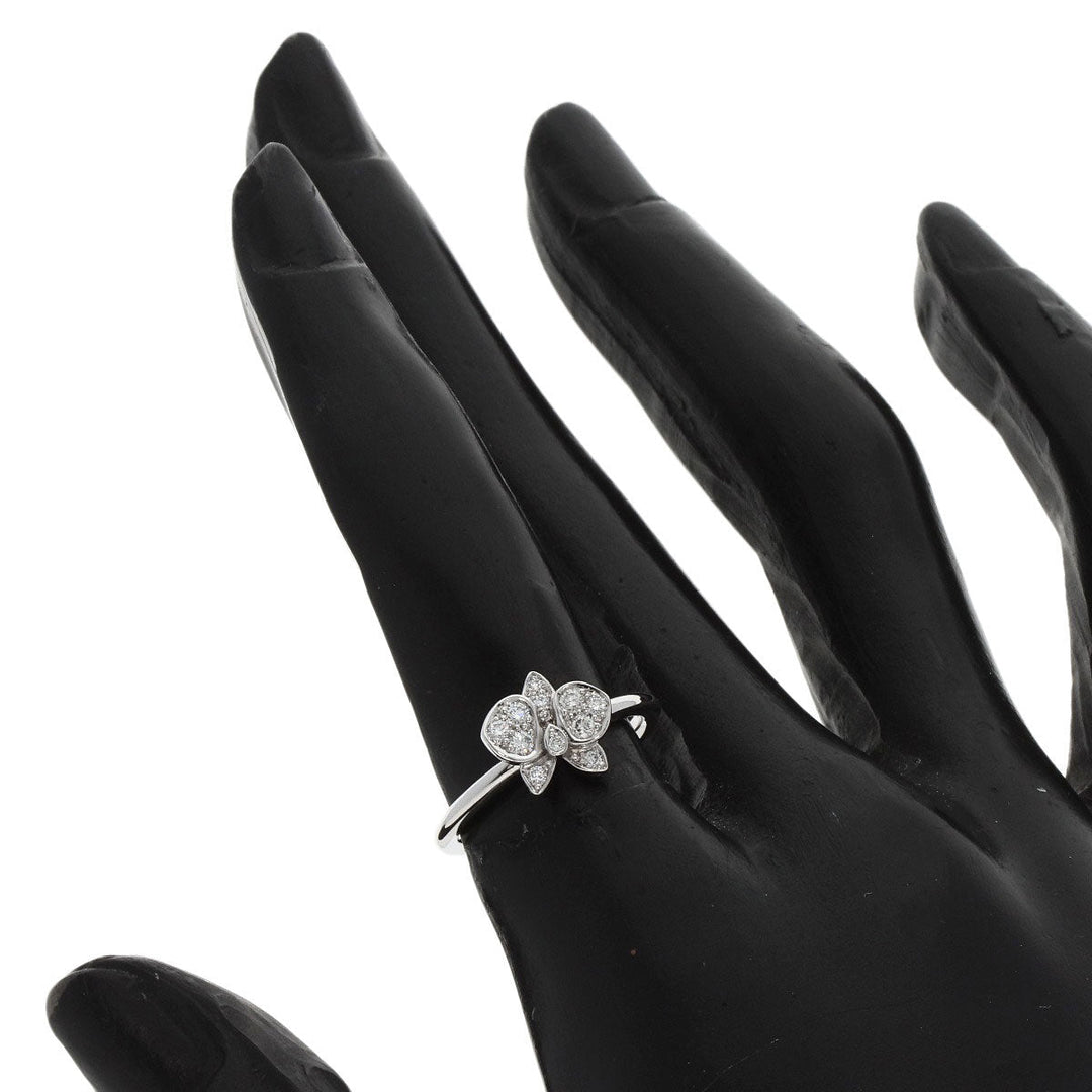 CARTIER Ring K18WG Silver Caress d'Orchidee Diamond #49