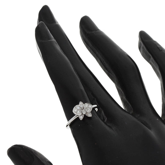 CARTIER Ring K18WG Silver Caress d'Orchidee Diamond #49