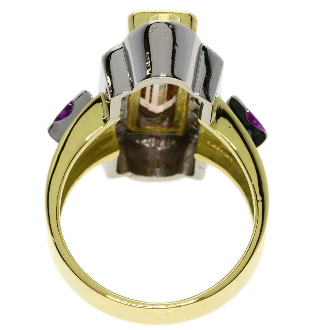 Kenji kiuchi Ring 18K Yellow Gold gold Party Color Tourmaline Pink Sapphire Diamond