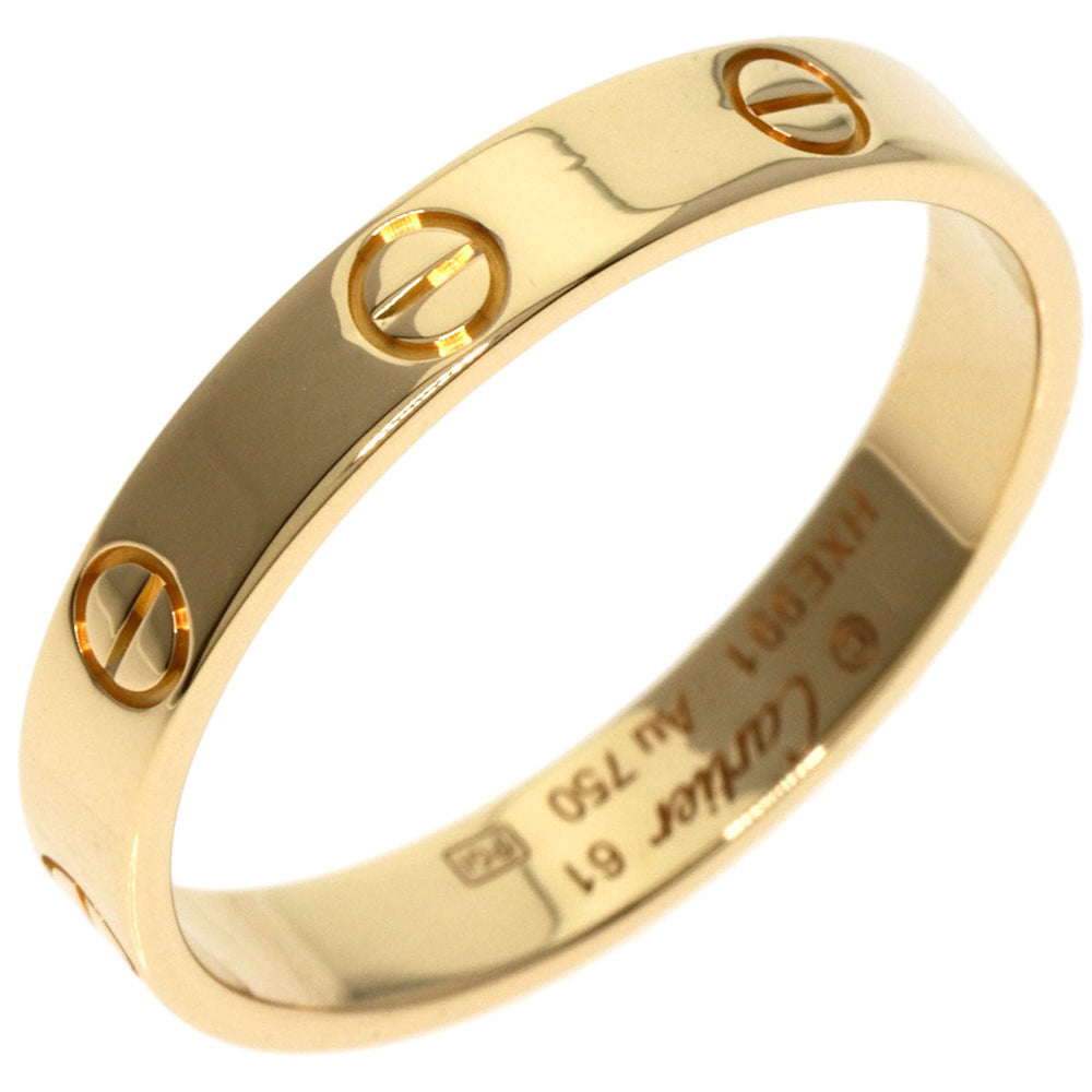CARTIER Ring 18K Yellow Gold gold Mini love ring #61 unisex(Unisex) Used Authentic