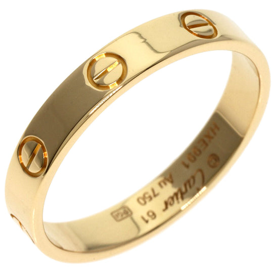 CARTIER Ring 18K Yellow Gold gold Mini love ring #61 unisex(Unisex) Used Authentic