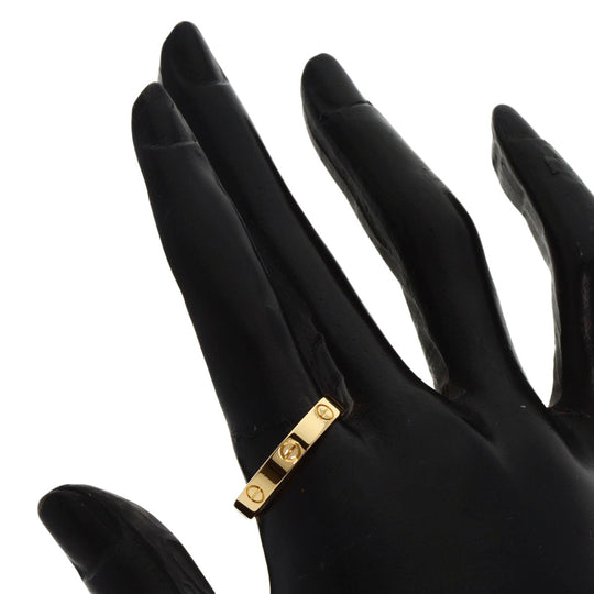 CARTIER Ring 18K Yellow Gold gold Mini love ring #61 unisex(Unisex) Used Authentic