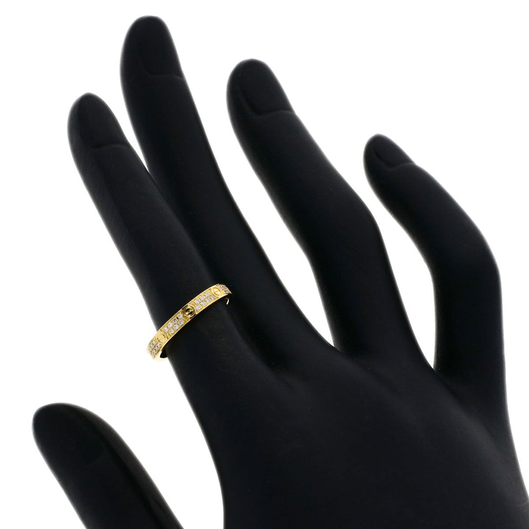 CARTIER Ring 18K Yellow Gold gold Mini Love Ring Pavé Diamond #47