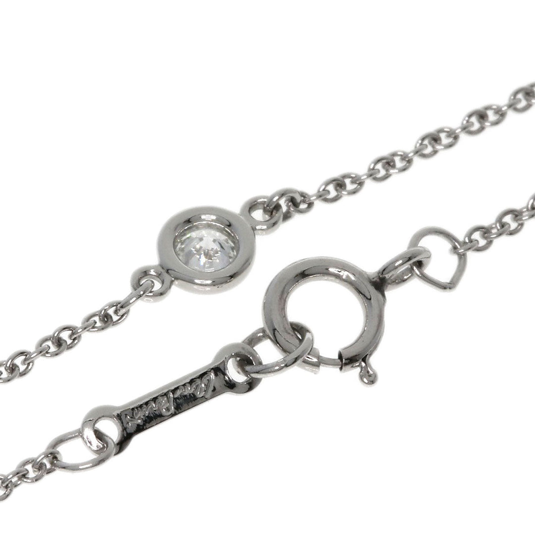 TIFFANY&Co. bracelet PT950 Silver By the yard diamond Women Used Authentic