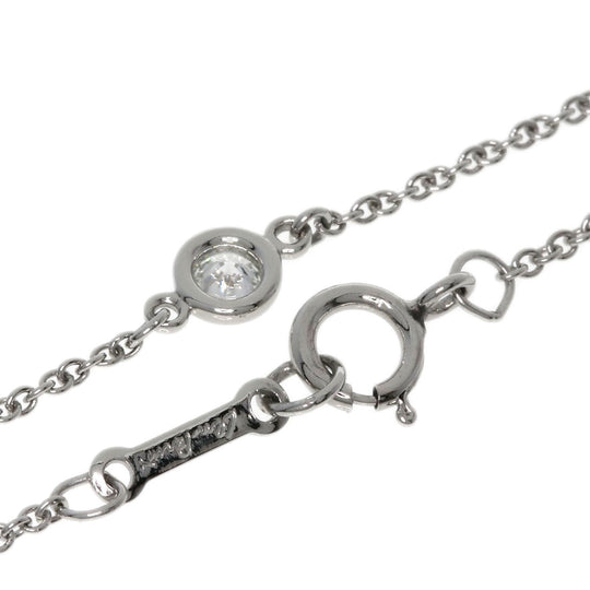 TIFFANY&Co. bracelet PT950 Silver By the yard diamond Women Used Authentic