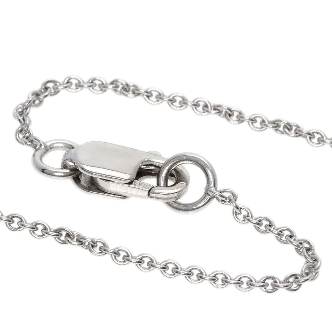 STAR JEWELRY Necklace K18WG Silver Horseshoe diamond Women Used Authentic