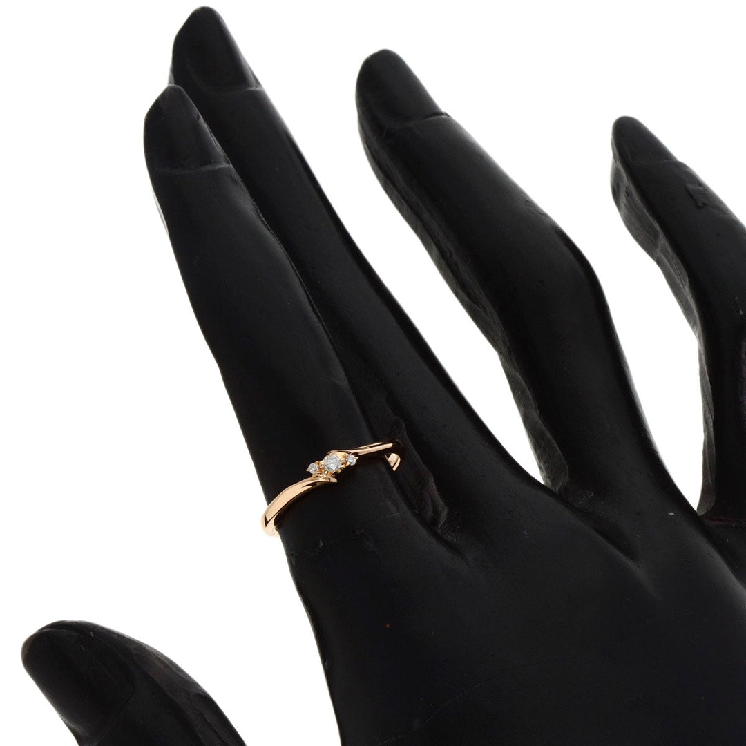 4℃ Ring 18K Pink Gold gold diamond Women Used Authentic