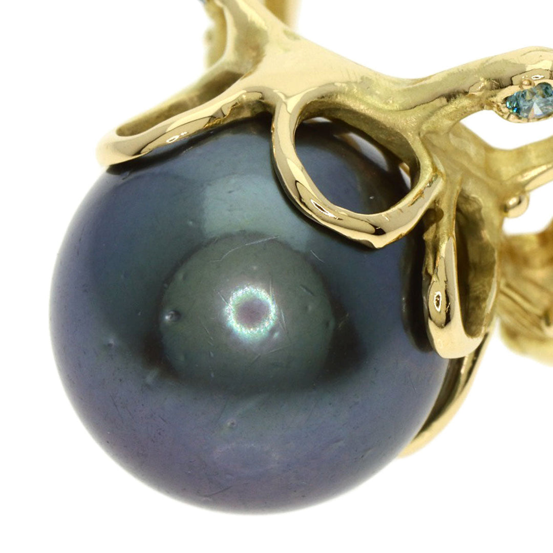SHUN TAMURA Ring 18K Yellow Gold gold Black pearl pearl diamond