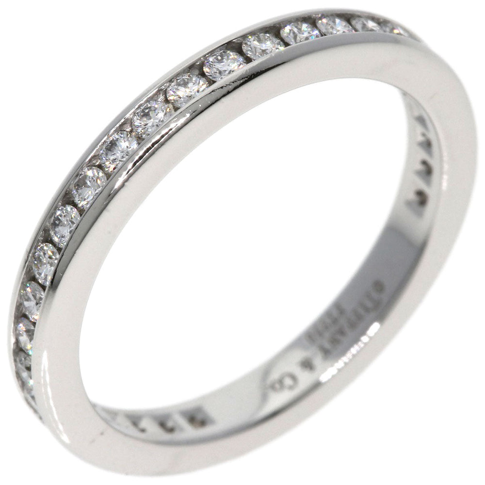 TIFFANY&Co. Ring PT950 Silver Channel Eternity Diamond
