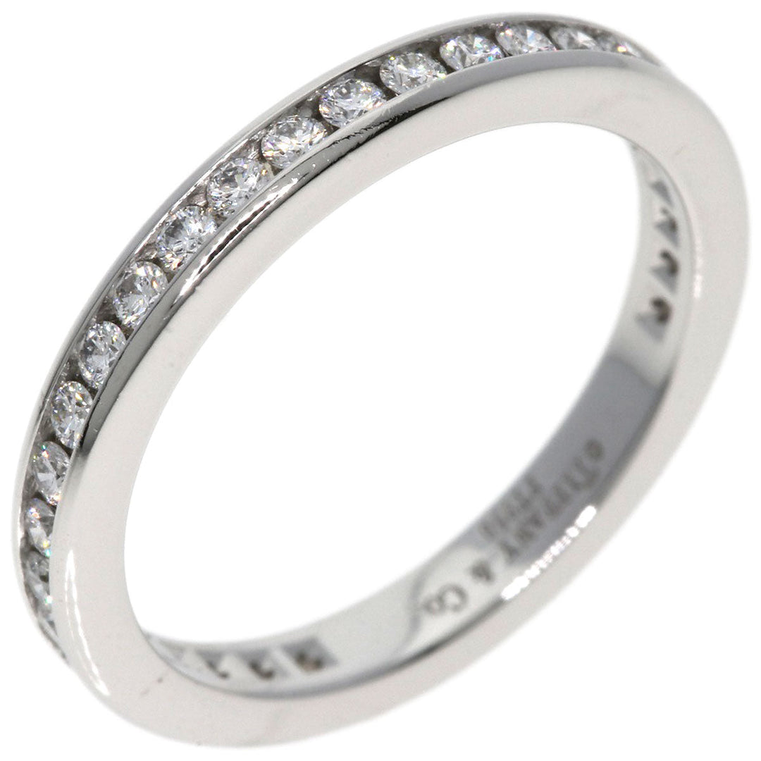 TIFFANY&Co. Ring PT950 Silver Channel Eternity Diamond