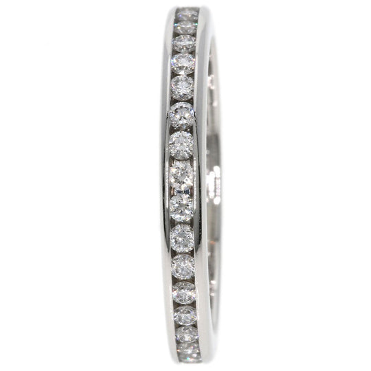 TIFFANY&Co. Ring PT950 Silver Channel Eternity Diamond