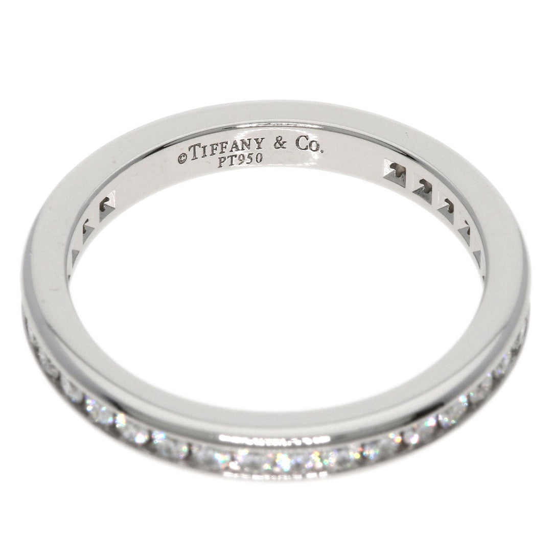 TIFFANY&Co. Ring PT950 Silver Channel Eternity Diamond