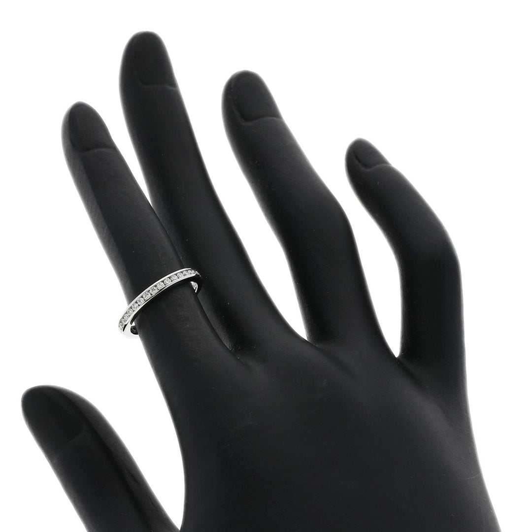 TIFFANY&Co. Ring PT950 Silver Channel Eternity Diamond