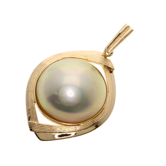 TASAKI Pendant top K14PG gold Mabe Pearl Pearl