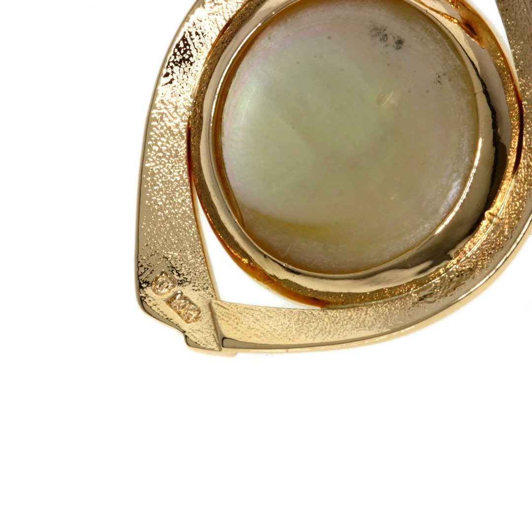 TASAKI Pendant top K14PG gold Mabe Pearl Pearl