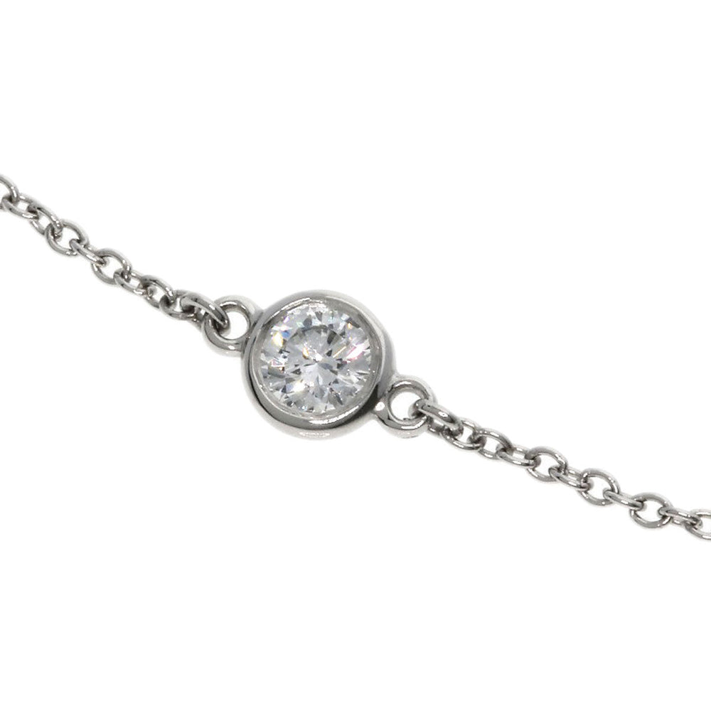 TIFFANY&Co. bracelet PT950 Silver By the yard diamond Women Used Authentic