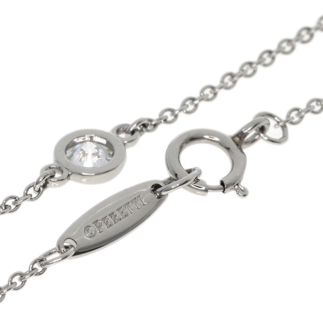 TIFFANY&Co. bracelet PT950 Silver By the yard diamond Women Used Authentic