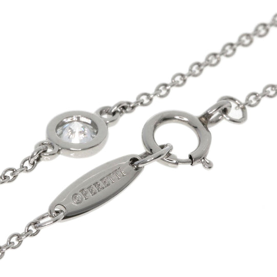 TIFFANY&Co. bracelet PT950 Silver By the yard diamond Women Used Authentic