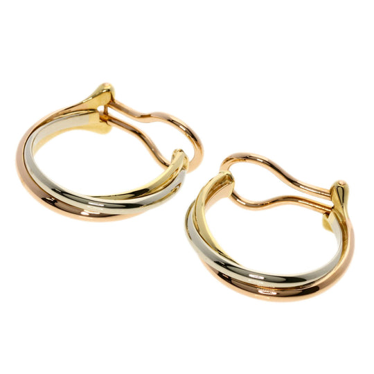 CARTIER Earring K18YG , K18WG , K18PG gold Trinity Women Used Authentic