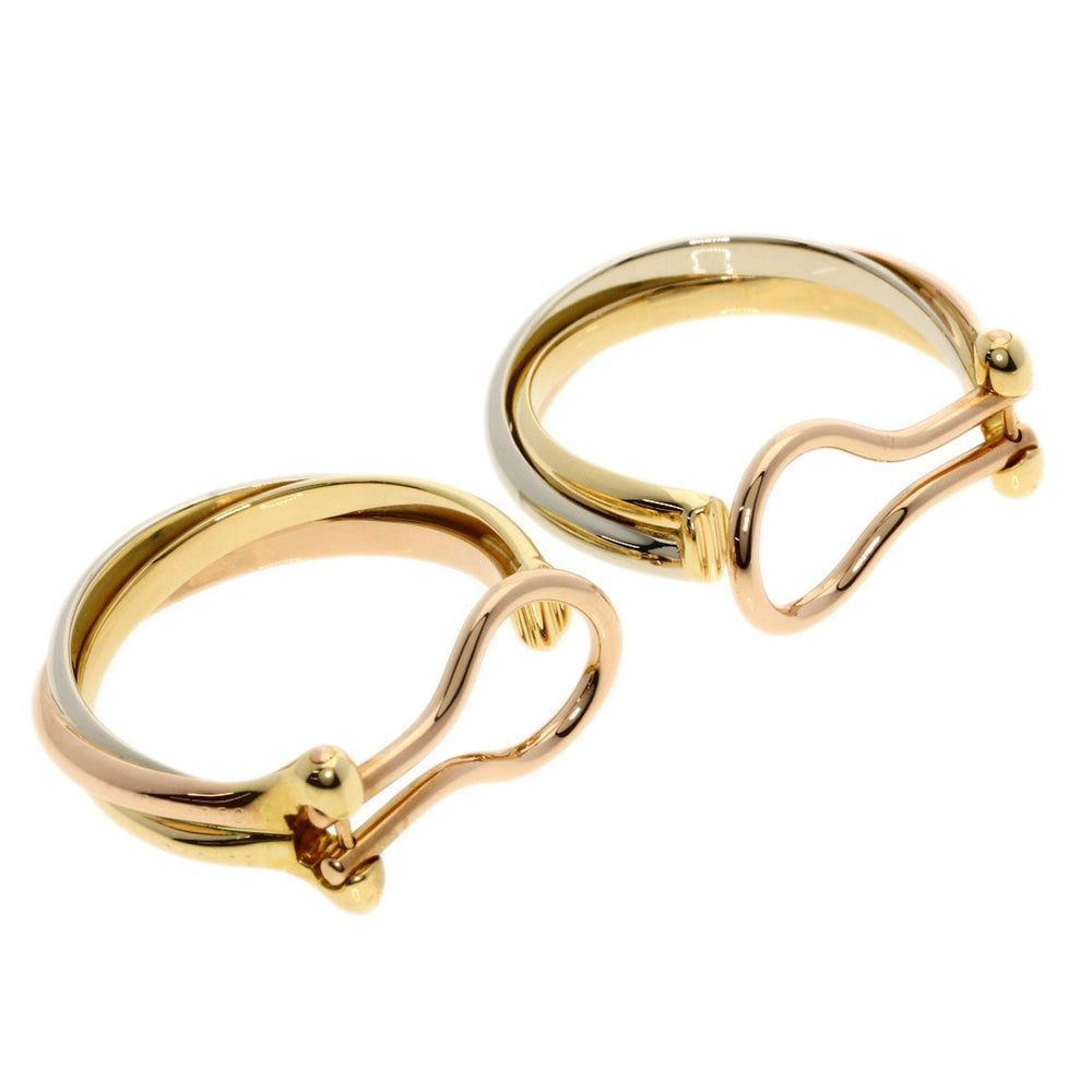 CARTIER Earring K18YG , K18WG , K18PG gold Trinity Women Used Authentic