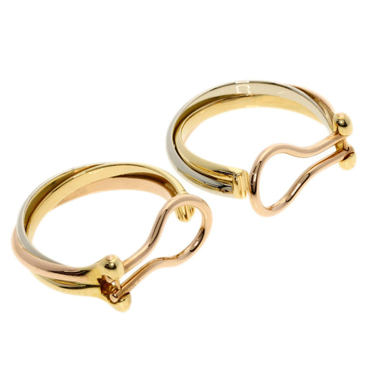 CARTIER Earring K18YG , K18WG , K18PG gold Trinity Women Used Authentic