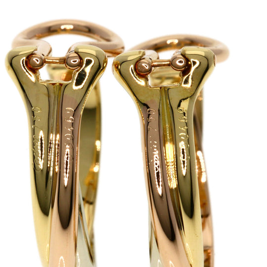 CARTIER Earring K18YG , K18WG , K18PG gold Trinity Women Used Authentic
