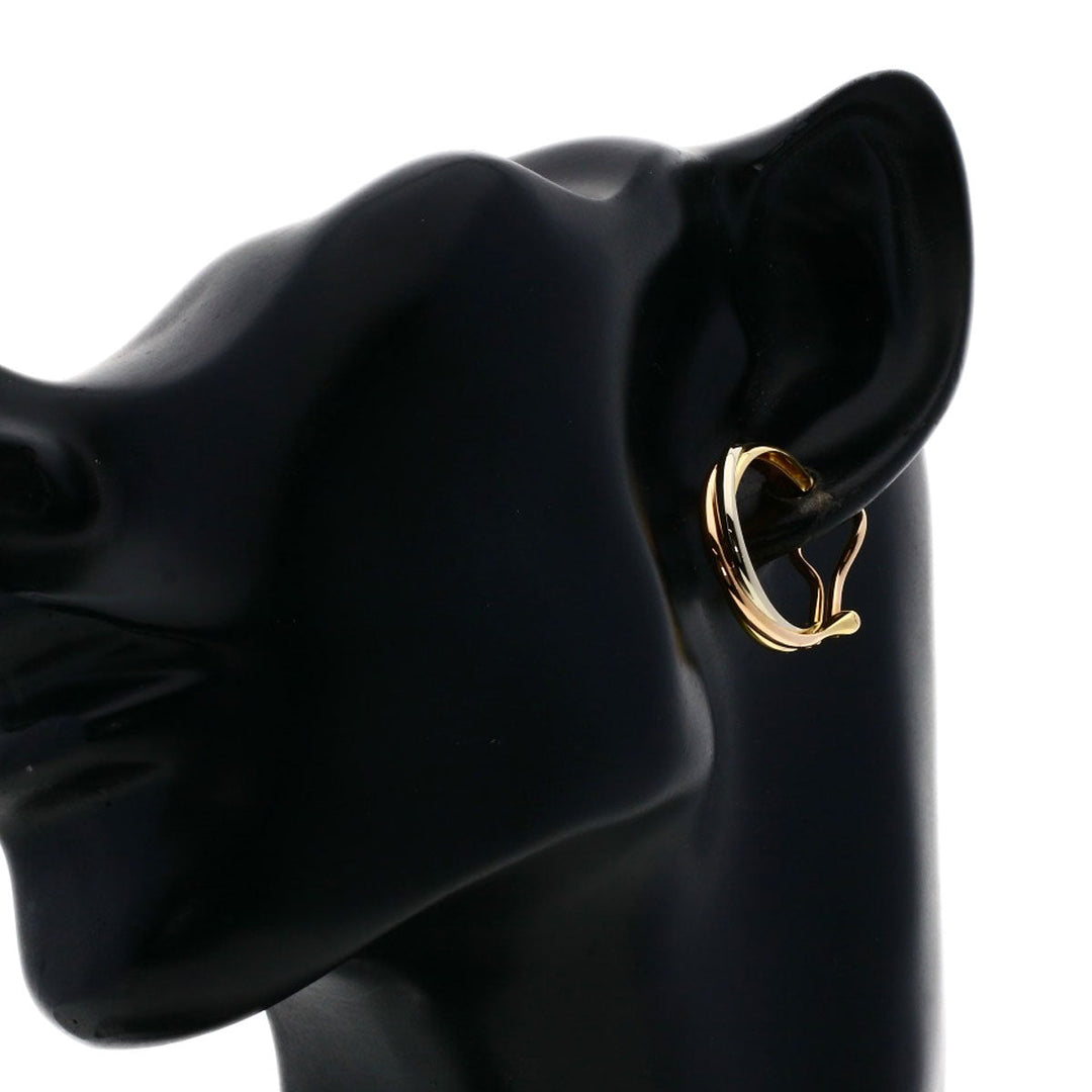 CARTIER Earring K18YG , K18WG , K18PG gold Trinity Women Used Authentic