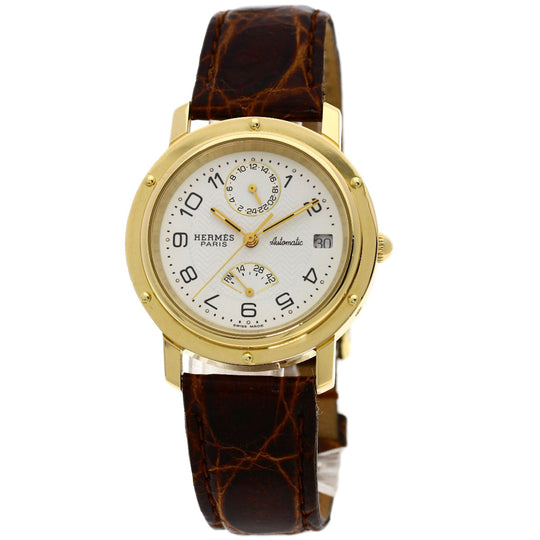 HERMES Watches Mechanical Automatic CL5.785 18K Yellow Gold gold Clipper Power Reserve white dial