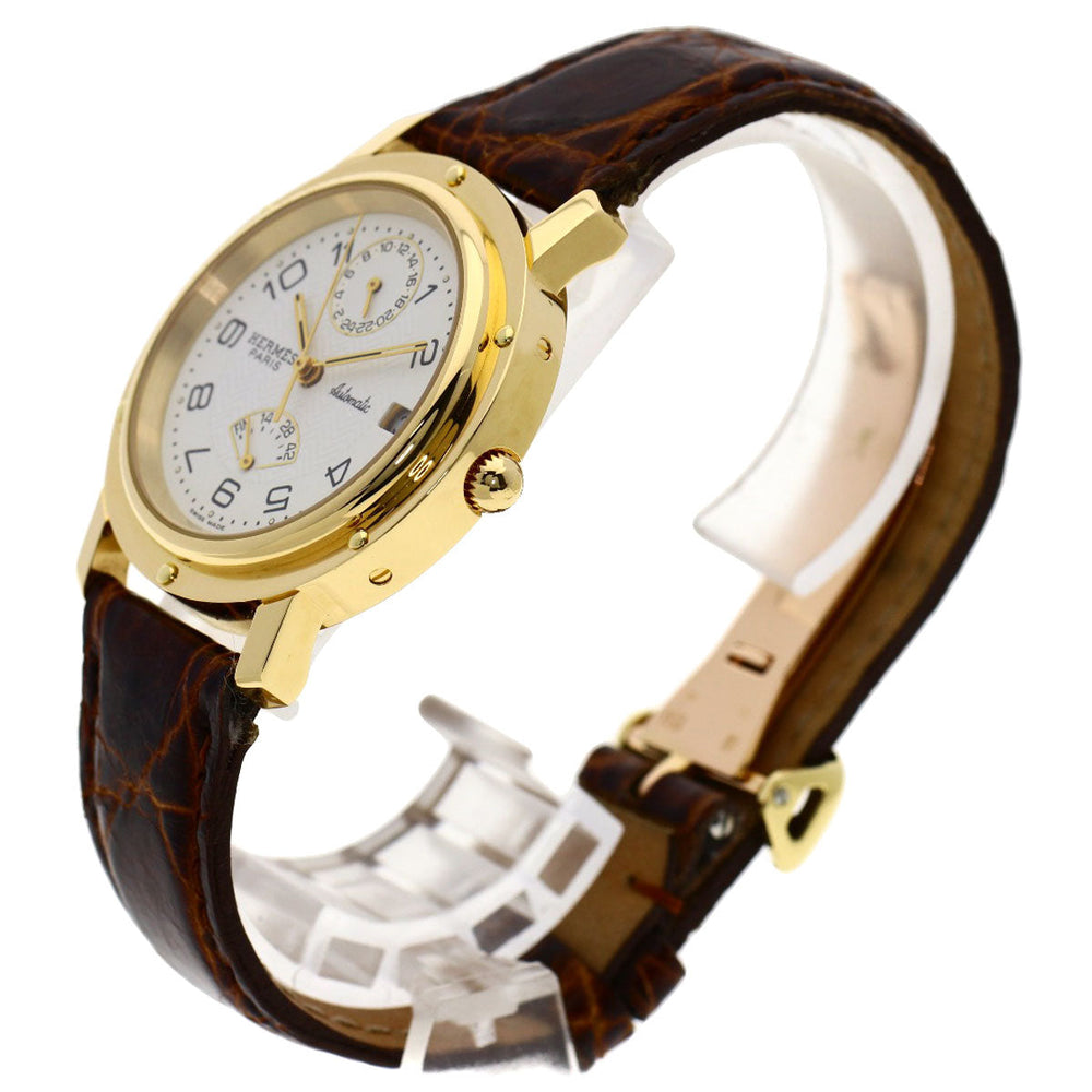 HERMES Watches Mechanical Automatic CL5.785 18K Yellow Gold gold Clipper Power Reserve white dial