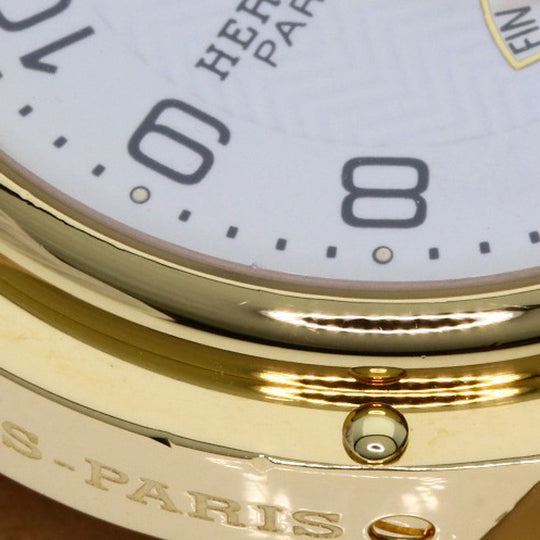 HERMES Watches Mechanical Automatic CL5.785 18K Yellow Gold gold Clipper Power Reserve white dial