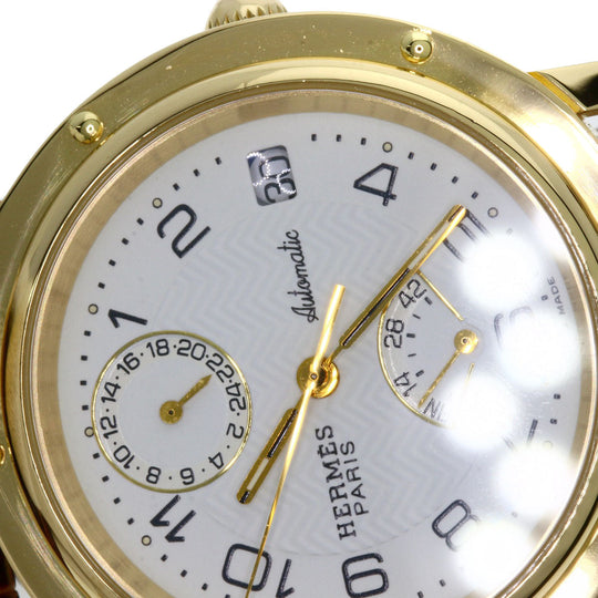HERMES Watches Mechanical Automatic CL5.785 18K Yellow Gold gold Clipper Power Reserve white dial