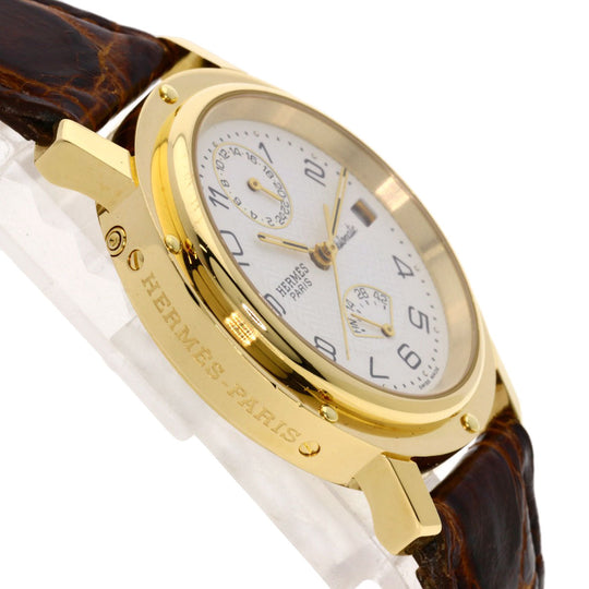 HERMES Watches Mechanical Automatic CL5.785 18K Yellow Gold gold Clipper Power Reserve white dial