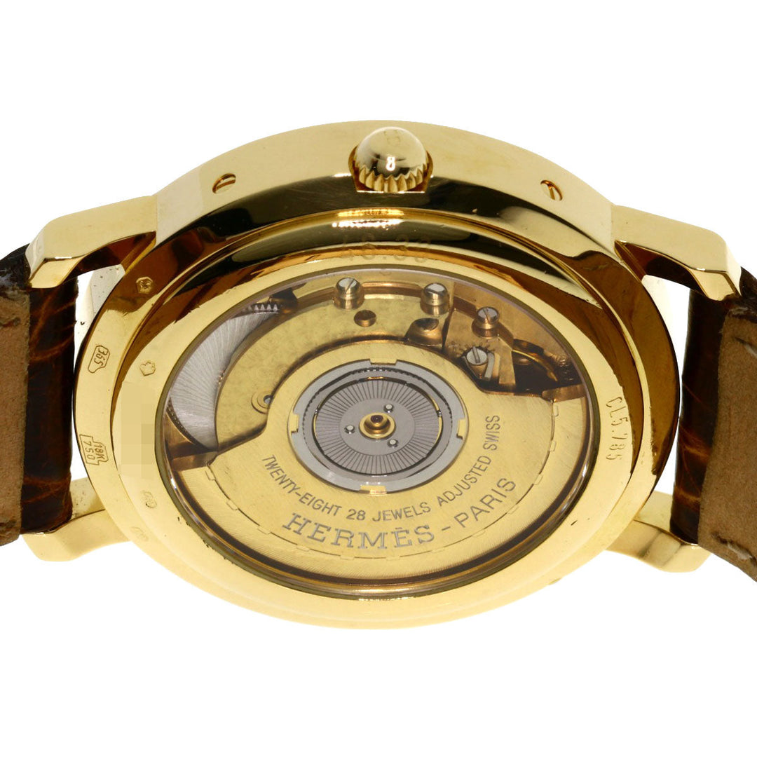 HERMES Watches Mechanical Automatic CL5.785 18K Yellow Gold gold Clipper Power Reserve white dial